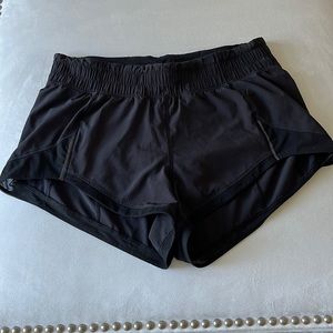 Lululemon black running shorts size 6